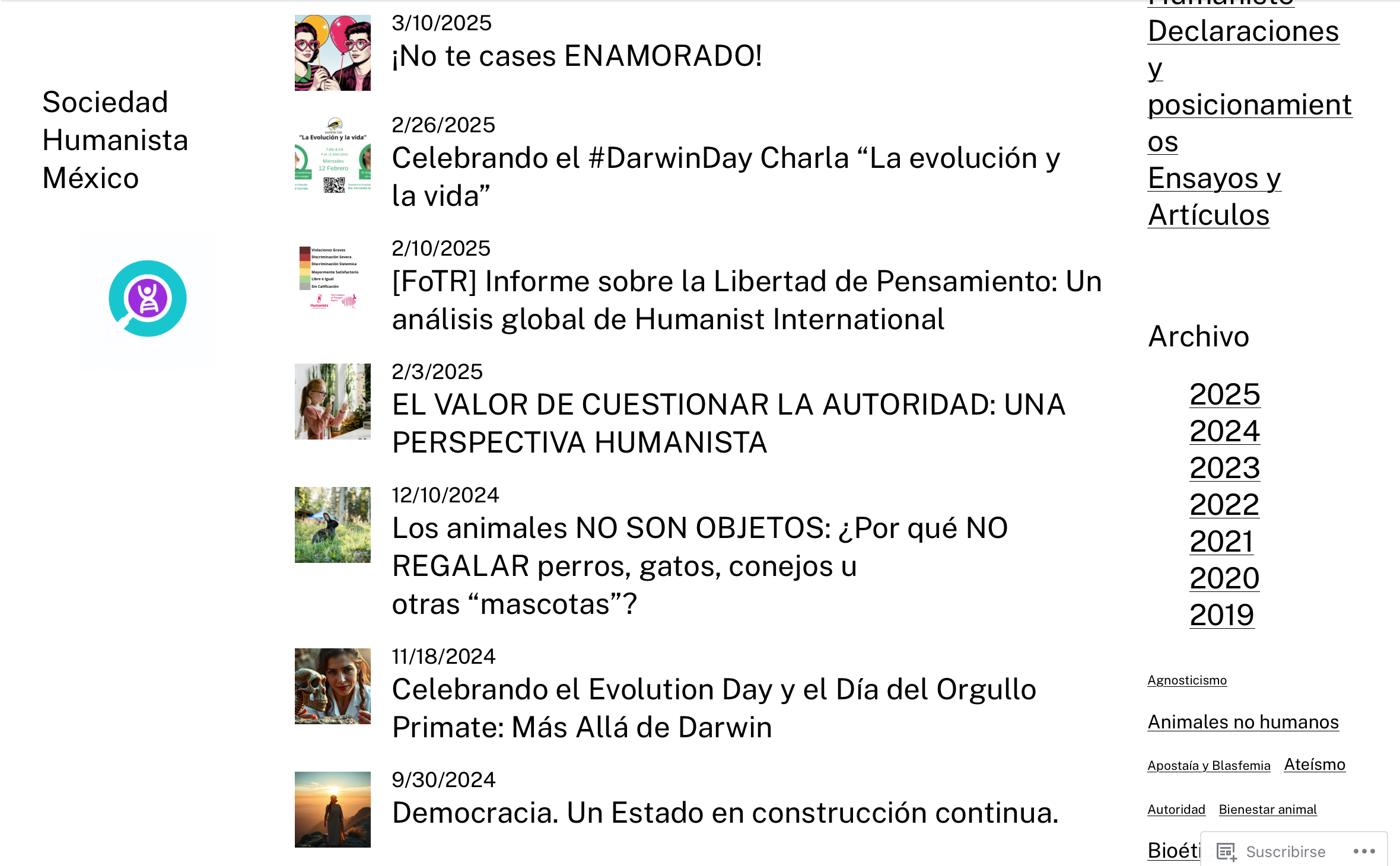 Blog Sociedad Humanista México